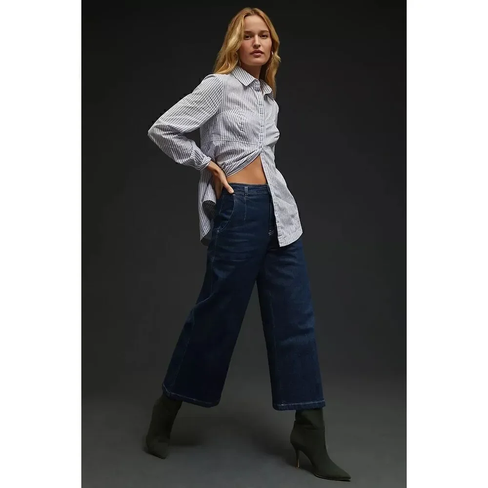Anthropologie Closed Organic Cotton Leira High-Rise Wide-Leg Jeans